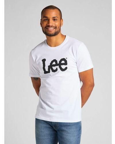 Lee Jeans Wobbly Logo T-Shirt - White