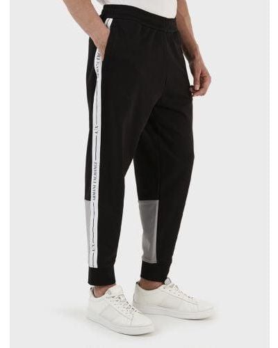 Armani Exchange Zinc Branded Jogging Trousers - Black