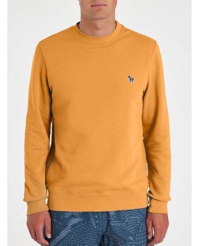 Paul Smith Ochre Iconic Zebra Sweatshirt - Orange
