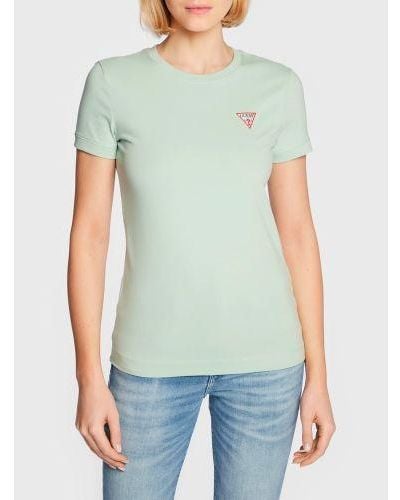 Guess Hazy Mini Triangle Short Sleeve T-Shirt - Green