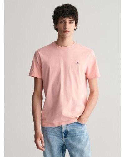 GANT Bubblegum Shield Logo T-Shirt - Pink