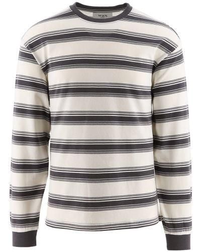 Wax London Ecru Charcoal Hayden Long Sleeve T-Shirt - Grey