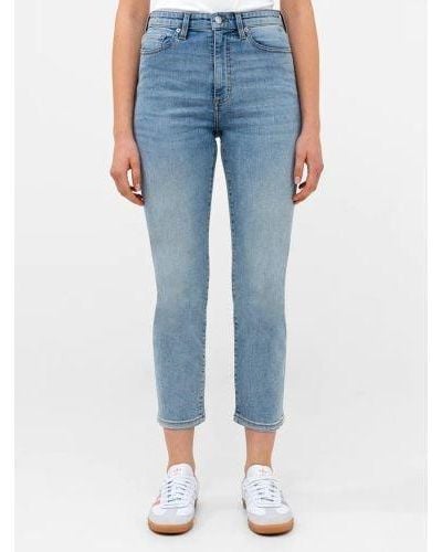 French Connection Bleach Wash Stretch Cigarette Ankle Jean - Blue