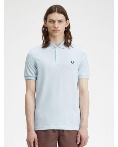 Fred Perry Light Ice Midnight Plain Polo Shirt - Blue