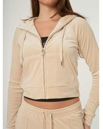 Juicy Couture Brazilian Sand Madison Classic Velour Hoodie - Natural