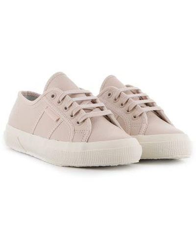 Superga Almond 2750 Tumbled Leather Trainer - Pink