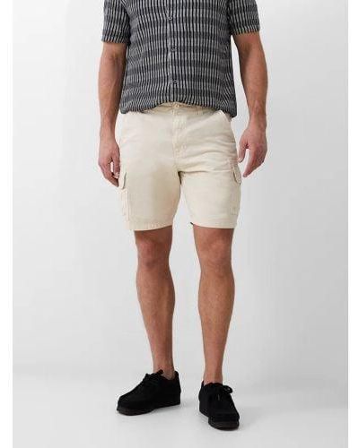 French Connection Stone Ripstop Cargo Short - White