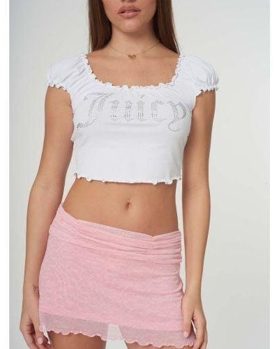 Juicy Couture Brodie Square Neck Tank Top - White