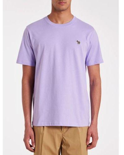 Paul Smith Lilac Regular Fit Zebra Badge T-Shirt - Purple