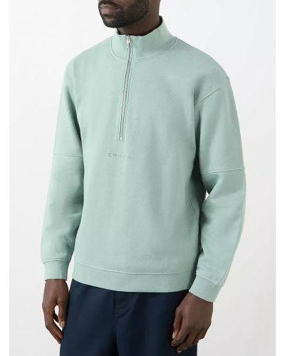 Edwin Iceberg Koji Half Zip Sweatshirt - Green