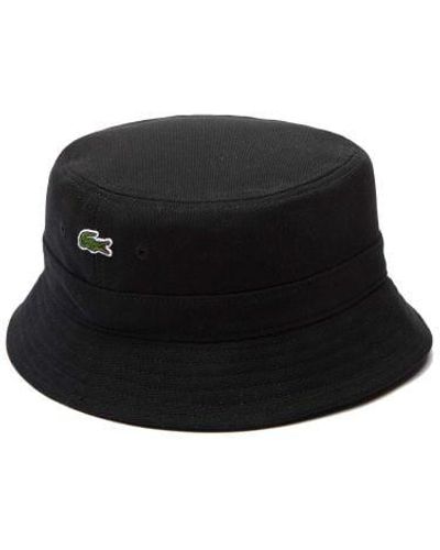 Lacoste Organic Cotton Bucket Hat - Black