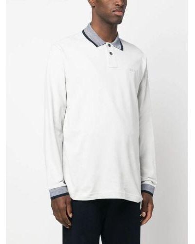 BOSS Light Pastel Peiridescent Polo Shirt - White