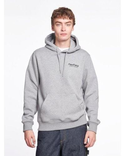 Penfield Vintage Heather Mountain Back Graphic Hoodie - Grey