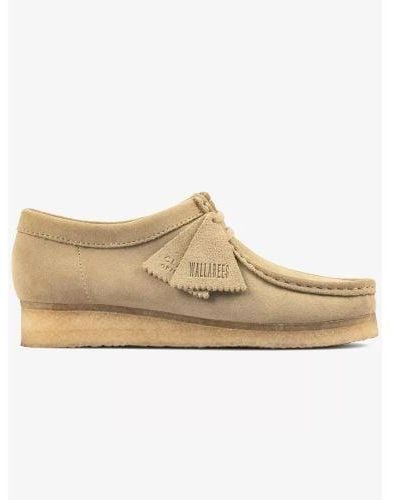 Clarks Maple Suede Wallabee Shoe - Natural