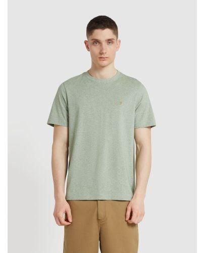 Farah Balsam Marl Regular Fit Danny T-Shirt - Green