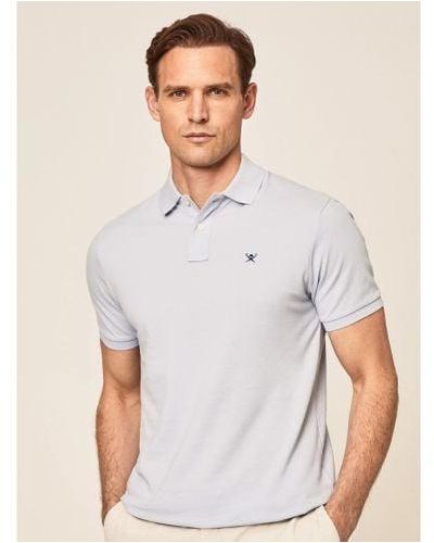Hackett Oxford Slim Fit Logo Polo Shirt - White