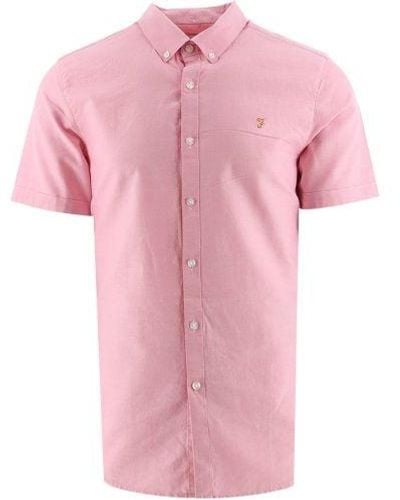 Farah Coral Brewer Short Sleeve Shirt - Pink