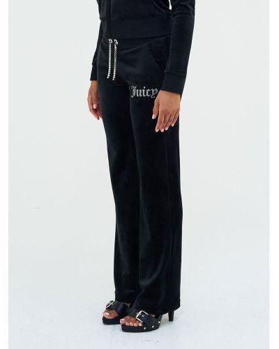 Juicy Couture Classic Velour Track Pant - Black