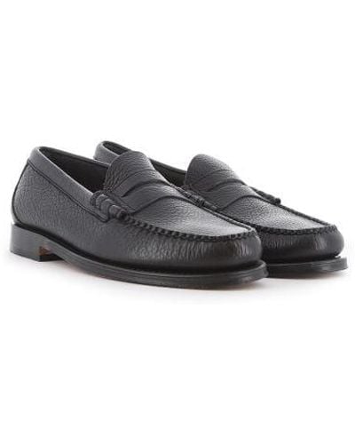 G.H. Bass & Co. Textured Leather Weejuns Larson Penny Loafer - Black