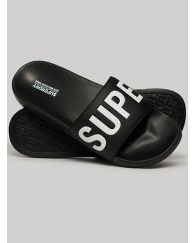 Superdry Optic Core Vegan Pool Slide - Black