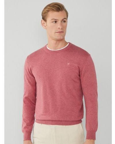 Hackett Dusty Cotton Silk Crew Neck Sweatshirt - Pink