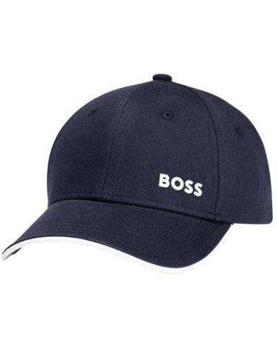 BOSS Dark Printed Logo Cap - Blue