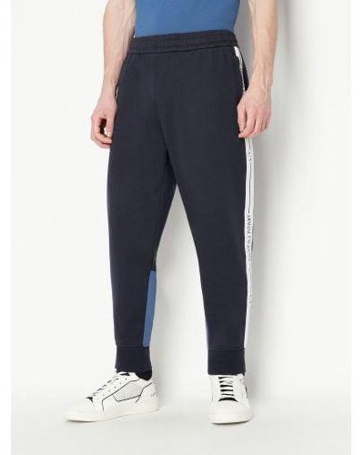 Armani Exchange Branded Jogging Trousers - Blue
