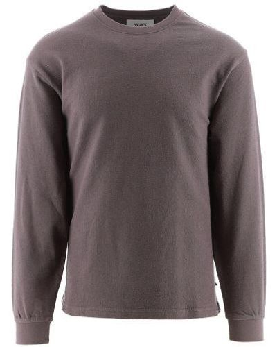 Wax London Charcoal Hayden Long Sleeve T-Shirt - Grey
