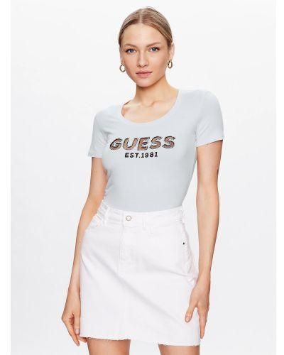Guess Helium Mesh Logo Short Sleeve T-Shirt - White