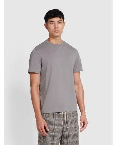 Farah Rail Regular Fit Danny T-Shirt - Grey