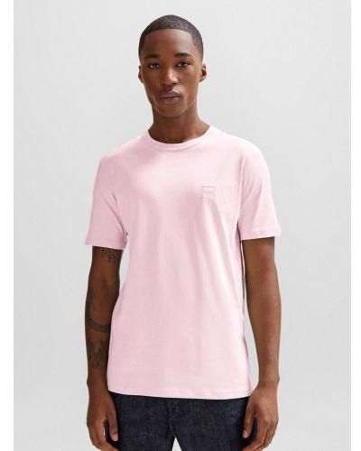 BOSS Light Pastel Tales Logo Patch T-Shirt - Pink