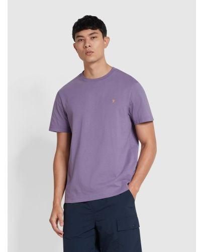 Farah Slate Regular Fit Danny T-Shirt - Purple