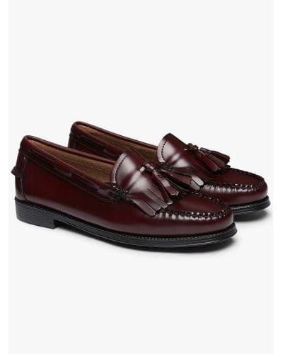 G.H. Bass & Co. Wine Leather Weejun Ii Esther Kiltie Loafer - Brown