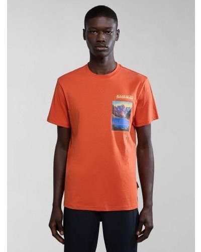 Napapijri Burnt S-Canada T-Shirt - Orange