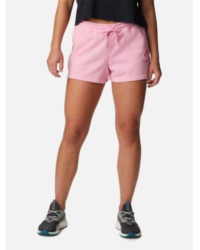Columbia Wild Rose Trek French Terry Short Shorts - Pink