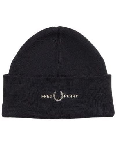 Fred Perry Graphic Beanie - Blue