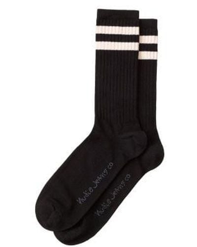 Nudie Jeans Amundsson Sport Sock - Black