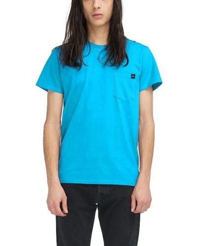 Edwin Aquarius Garment Washed Pocket T-Shirt - Blue