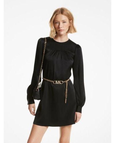 Michael Kors Mod Empire Chain Mini Dress - Black