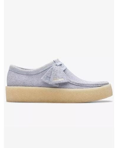 Clarks Cloud Suede Wallabee Cup Shoe - White