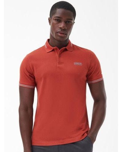 Barbour Iron Ore Essential Tipped Polo Shirt - Red