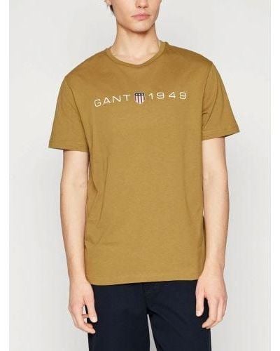 GANT Mustard Lightweight Harrington T-Shirt - Yellow