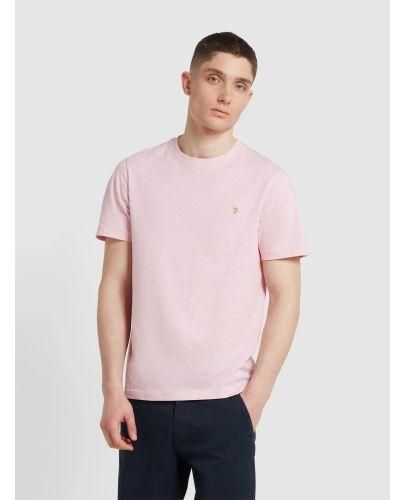 Farah Powder Marl Regular Fit Danny T-Shirt - Pink