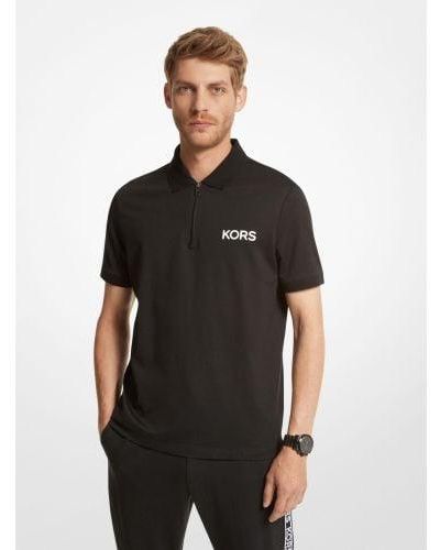 Michael Kors Kors Sport Mix Media Polo Shirt - Black