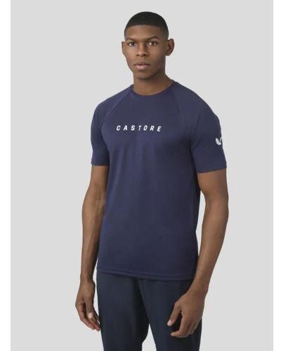 Castore Peacoat Short Sleeve Raglan T-Shirt - Blue