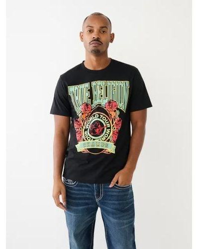 True Religion Jet Champs Puff Print T-Shirt - Green