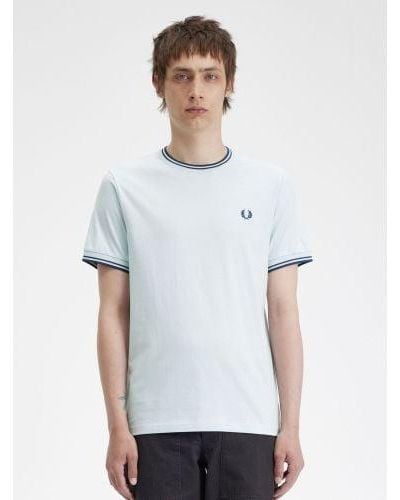 Fred Perry Light Ice Midnight Twin Tipped T-Shirt - White