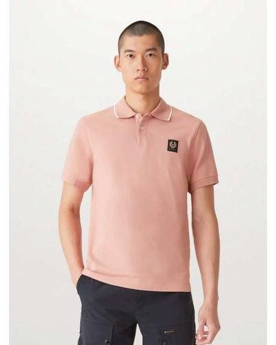 Belstaff Rust Tipped Polo Shirt - Pink