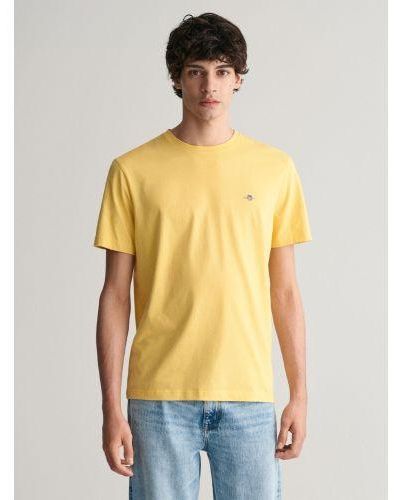 GANT Dusty Shield Logo T-Shirt - Yellow