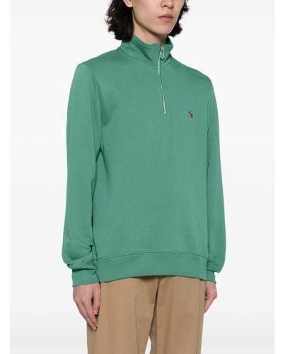 Paul Smith Emerald Regular Fit Half Zip Sweatshirt - Green